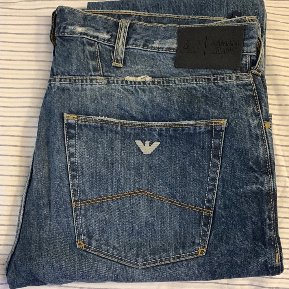 100% Authentic Armani Jeans Men's Blue Denim